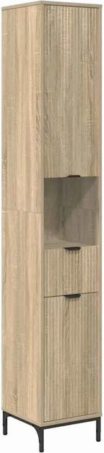 vidaXL Badezimmerschrank Sonoma-Eiche mit Türen und Schubladen, B/T/H: 31,5 x 33 x 190 cm - Bild 1