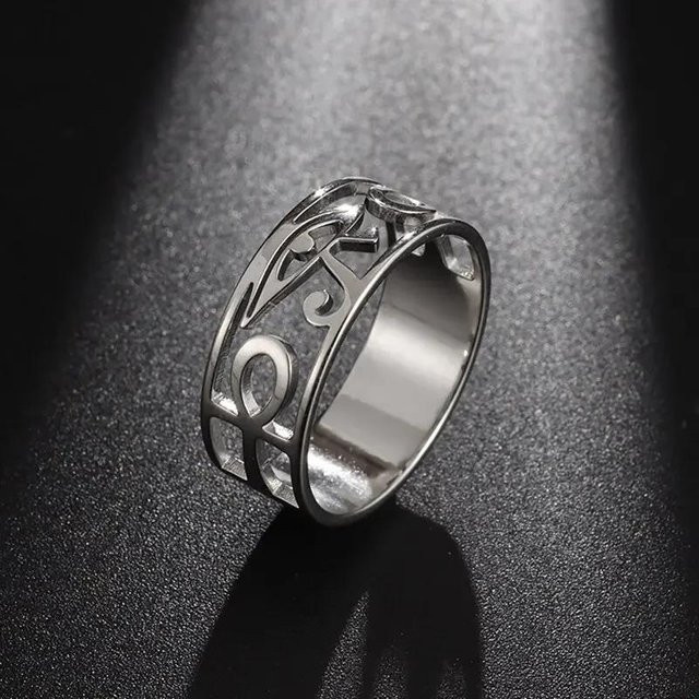 WEIQI123 Ring Edelstahl, Schwarz, Unisex - Bild 1