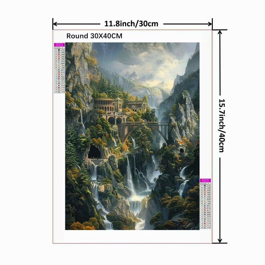 Potdemiel 5D DIY Diamantmalerei Set Der Herr der Ringe Mosaik Stickerei Kit in Multicolour, Breite: 30,0 cm, Höhe: 20,0 cm - Bild 2