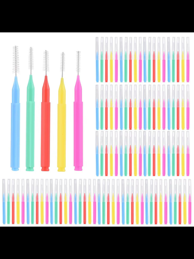 Flash Interdentalbürsten Zahnseide Zahnstocher, 100 Stück, Unisex - Bild 4