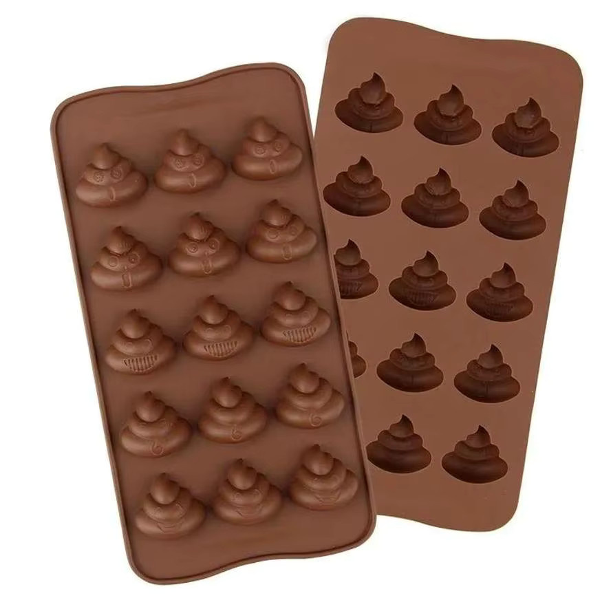 Silikonbackform in Kot-Form für Pralinen und Jello, braun - Bild 4