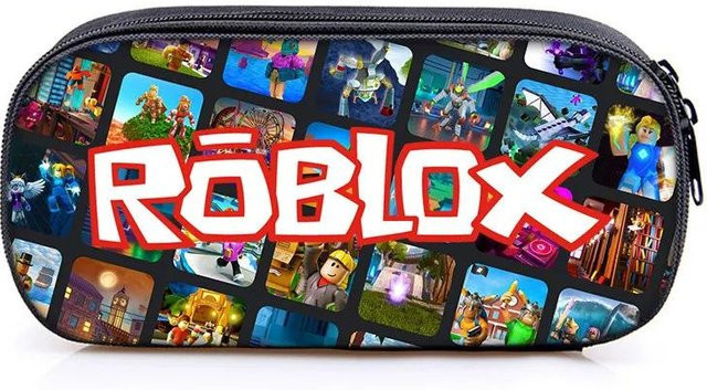 KTB Roblox Federmäppchen für Grund- und Mittelschüler, buntes Cartoon-Schreibwarenbeutel aus Polyester - Bild 1