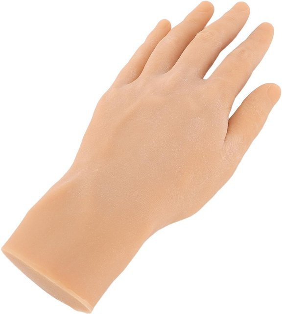 OutsideWorld Männermodell Hand, Silikon, weich, flexibel, beige, linke Hand - Bild 1