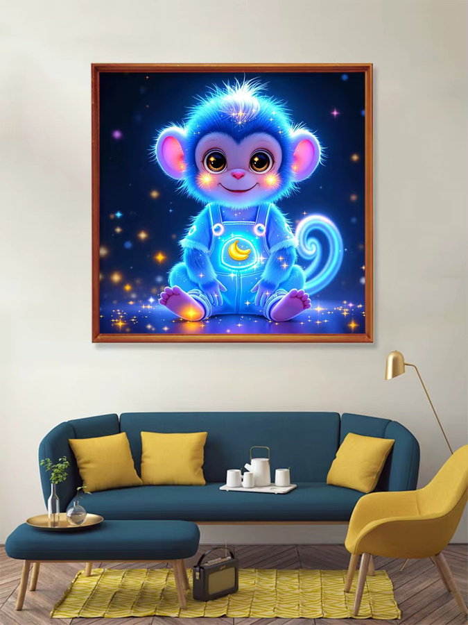 EverShine Diamantstickerei Kit Affe Cartoon DIY 5D Mosaik Wanddeko - Bild 4