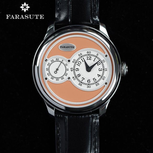 FARASUTE Armbanduhr Automatik, Edelstahl, Leder, Grau, Herren - Bild 1