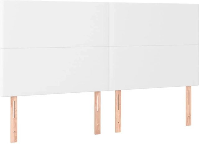 vidaXL LED Kopfteil in Weiß aus Kunstleder mit integrierter Beleuchtung und USB-Ladeanschluss, B/H: 180 x 128 cm - Bild 1