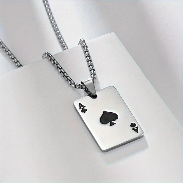 Lucky Star Jewelry Anhänger Halskette, Edelstahl, Schwarz, Unisex - Bild 1