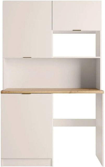 Küchenzeile Carmeo von Vente-unique in Beige, B: 122,5 cm, T: 60,0 cm, H: 200,0 cm - Bild 1