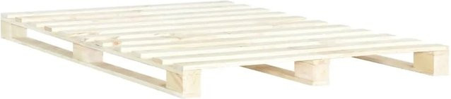 vidaXL Palettenbett aus Massivholz Kiefer in Braun und Beige B/T: 180 x 200 cm - Bild 1