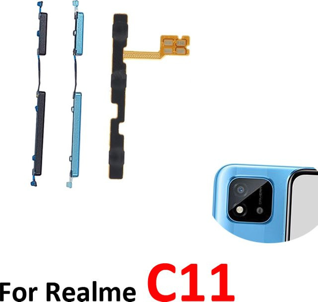 Realme C11 2021 RMX3231 Internes Flexkabel für Power- und Lautstärketasten in Blau und Grau - Bild 1
