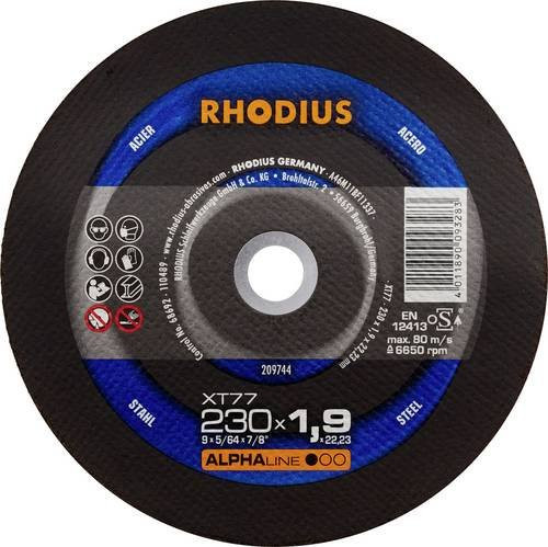 Rhodius Trennscheibe gerade für Metall Schwarz Durchmesser: 230 mm - Bild 1