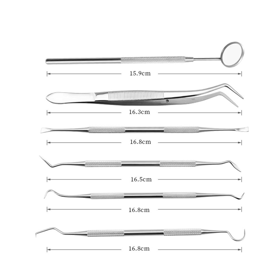 JNSUR Zahnarzt Werkzeug Box, 6 Teile, Edelstahl, Sterilisierbar - Bild 2