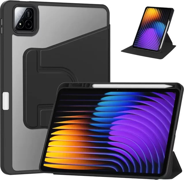 360-Grad-Drehhülle für Xiaomi Pad 7 und Pad 7 Pro mit Stifthalter, 11,2 Zoll Tablet-Case in Schwarz oder Grau - Bild 1