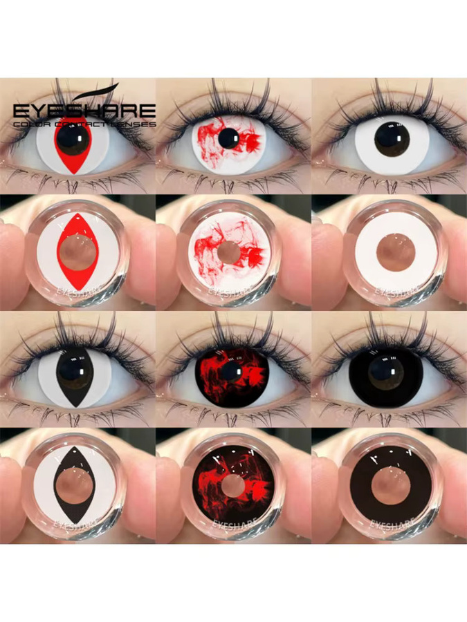 EYESHARE Farbkontaktlinsen Pure-White, Unisex - Bild 3