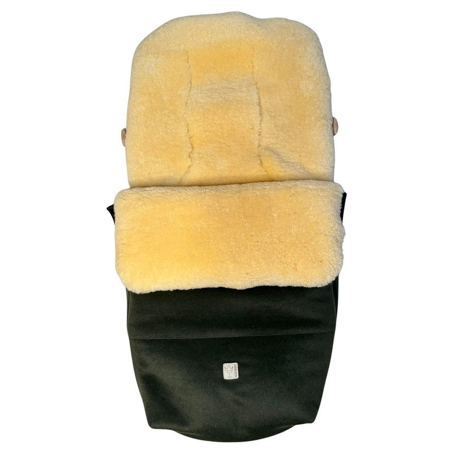 Kaiser Fußsack Lilly aus Lammfell und Loden für Buggy, Sport- und Kinderwagen in Green - Bild 1
