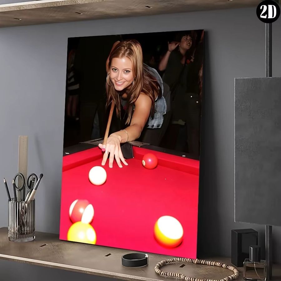 CIFBUY Wandkunst aus Stoff mit Frauen Pool Spieler Motiv im klassischen Stil, Multicolor, Rechteckig - Bild 6