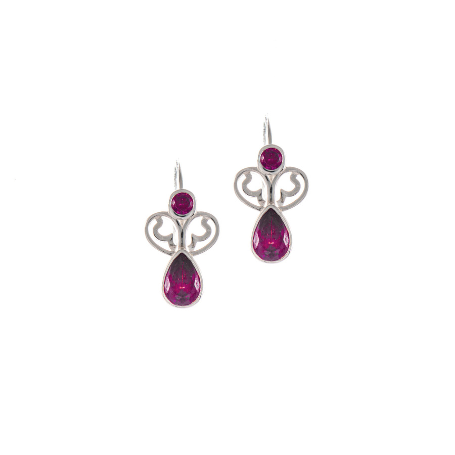 Ohrringe Dirndl Funkeln, 925 Silber, Zirkonia, Damen, beere - Bild 1
