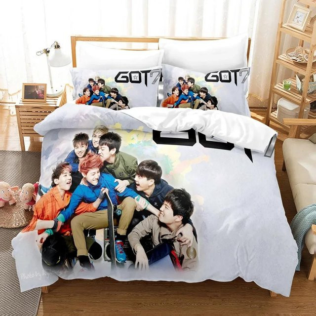 GOT7 Kpop Bettwäsche Set mit 3D-Druck, Mikrofaser, Mehrfarbig, B/H: 210 x 210 cm - Bild 1