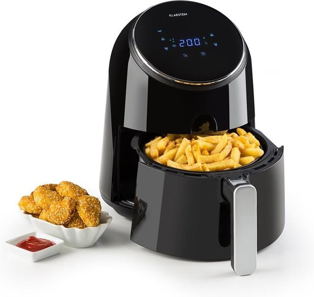 Klarstein AirVital Heißluftfritteuse mit 1300W Leistung, 2,5l Volumen, CeraPlus-Antihaftbeschichtung und Digitaldisplay in Schwarz - Bild 1