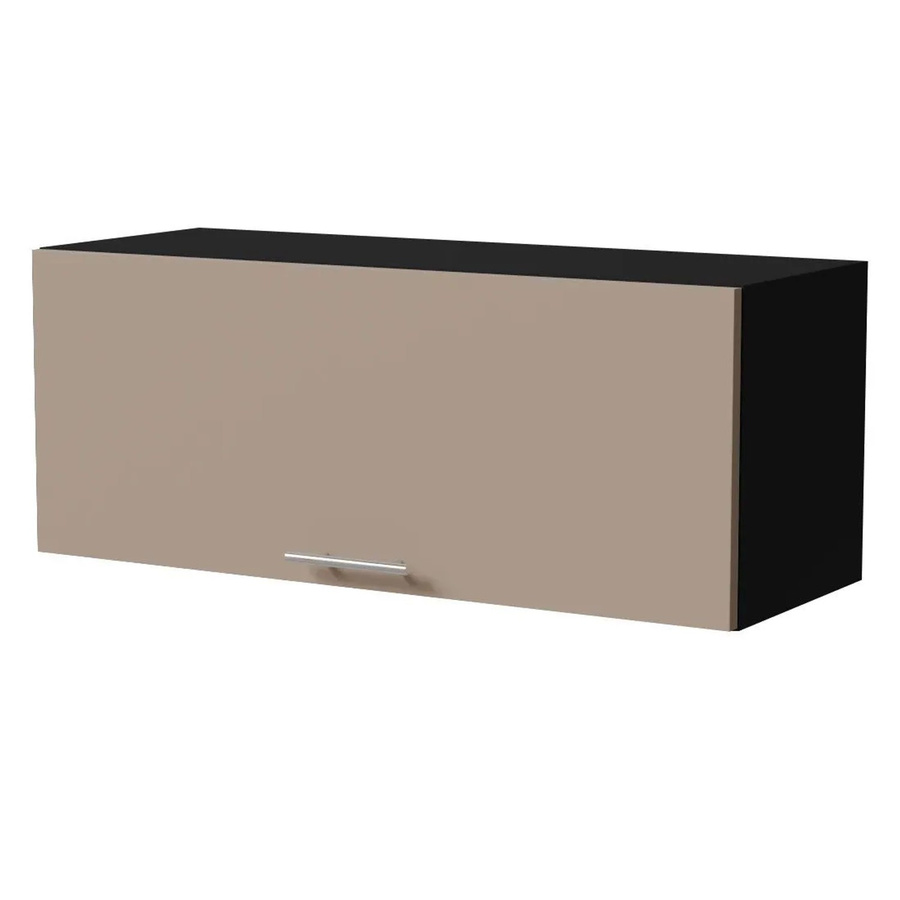Feldmann-Wohnen Klapphängeschrank Brerra W4B/90 in Schwarz und Graubeige Matt mit Gasdruckdämpfer, B/T/H: 90 x 32,5 x 36 cm - Bild 2