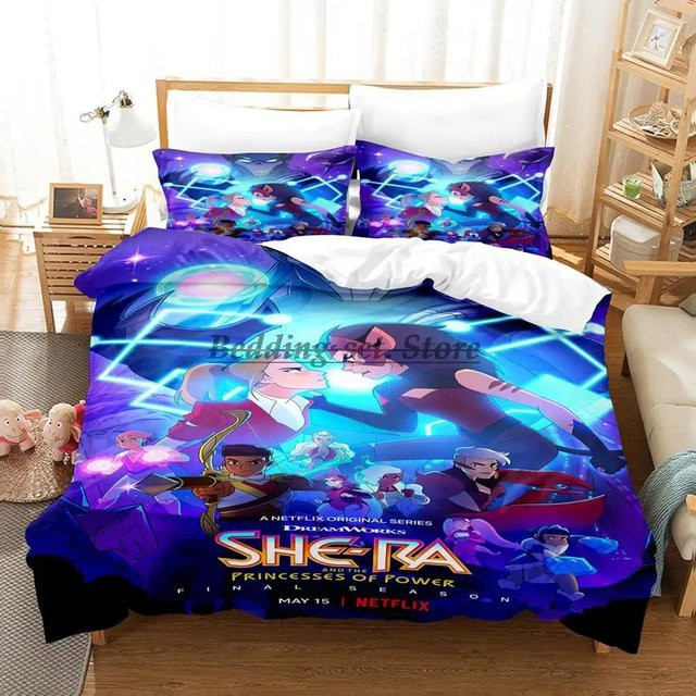 Binchi Outdoor Product Bettwäsche She-Ra und die Prinzessinnen der Macht aus Mikrofaser, 2-teiliges Set mit Bettbezug und Kissenbezug, Mehrfarbig, Breite: 133 cm, Höhe: 70 cm - Bild 1