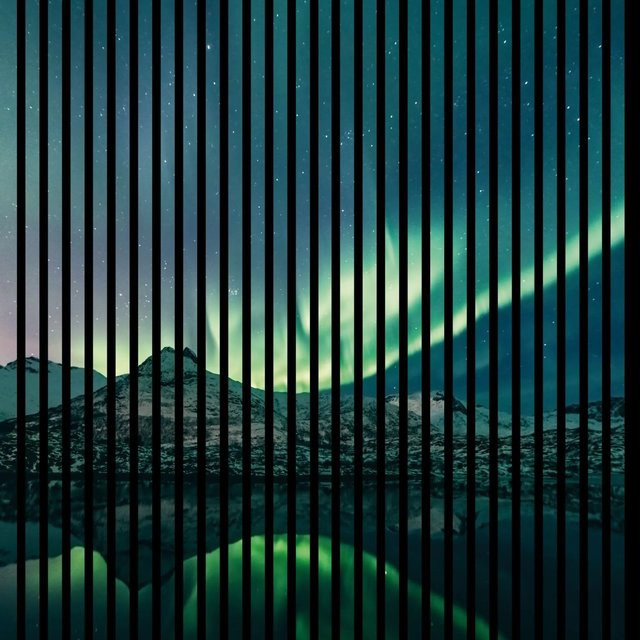 FN Acustico Akustikplatte Nordlichter aus PET und MDF in Bunt, B/H/T: 113,3 x 19 x 119,5 cm - Bild 1