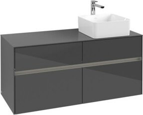 V&B Waschtischunterschrank Collaro in Grau mit LED-Beleuchtung B: 120 cm, T: 54,8 cm, H: 50 cm - Bild 1
