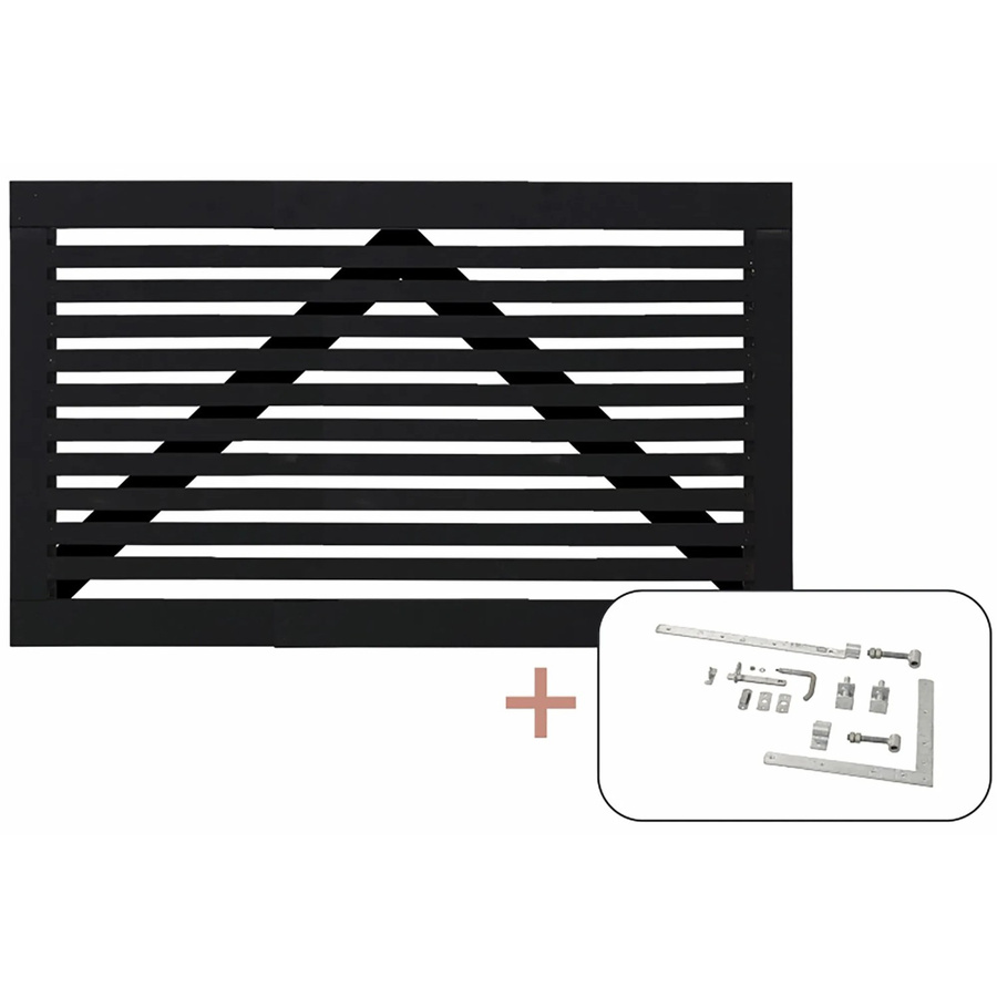Plus Einzeltor Tokyo aus Nadelholz in Schwarz, Breite: 90 cm, Höhe: 150 cm - Bild 2