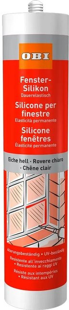 OBI Fenster-Silikon wasserfest in Eiche Hell, Beige/Braun, 310 ml - Bild 1
