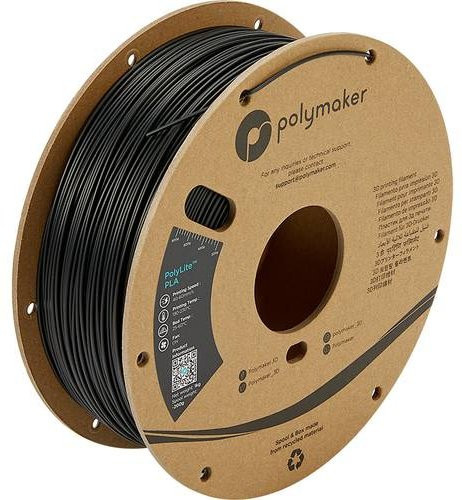 Polymaker PolyLite PLA Filament 1,75 mm Schwarz 1000 g für FDM-Drucker - Bild 1