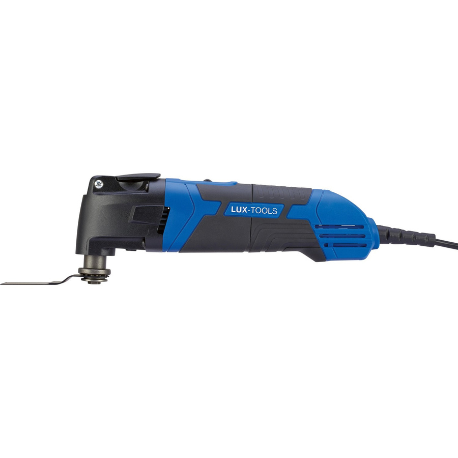 LUX-TOOLS Multitool E-MFW-23 7-teilig in Blau-Schwarz mit Zubehör wie Segmentblatt, Tauchblatt und Schleifpad - Bild 2