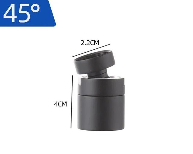 Pure Living Co. Universeller Wasserhahn-Belüfter aus Vollkupfer mit M22/24 Außengewinde, 360 Grad drehbarer Spritzschutz-Verlängerer für das Waschbecken, Schwarz Matt - Bild 1