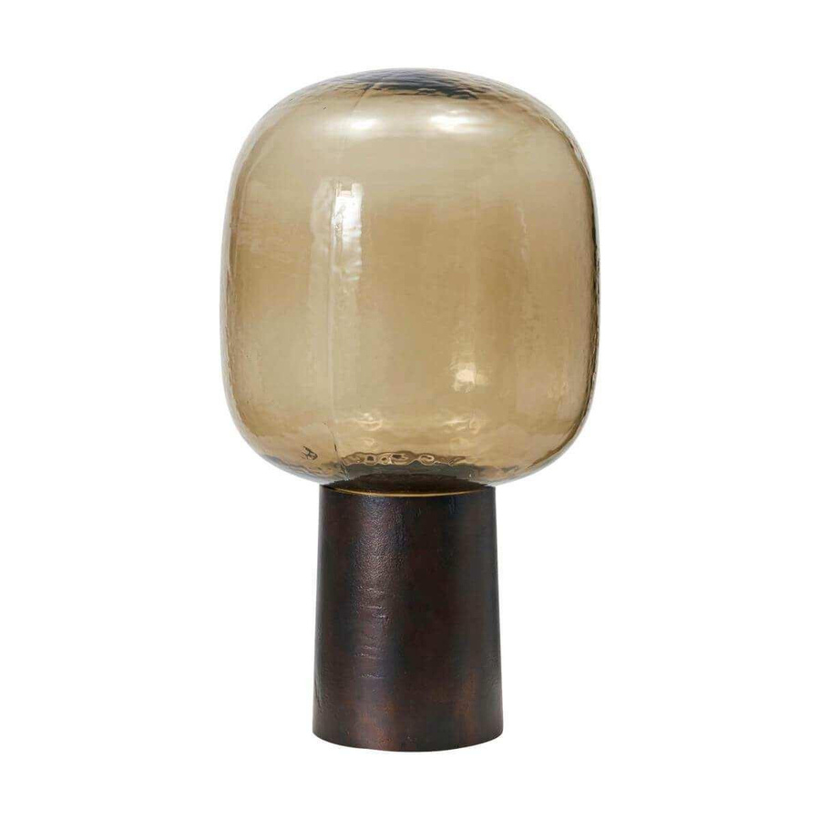 House Doctor Tischlampe Note in Gebranntem Messing und Dunkelbraun, Höhe: 52 cm - Bild 1