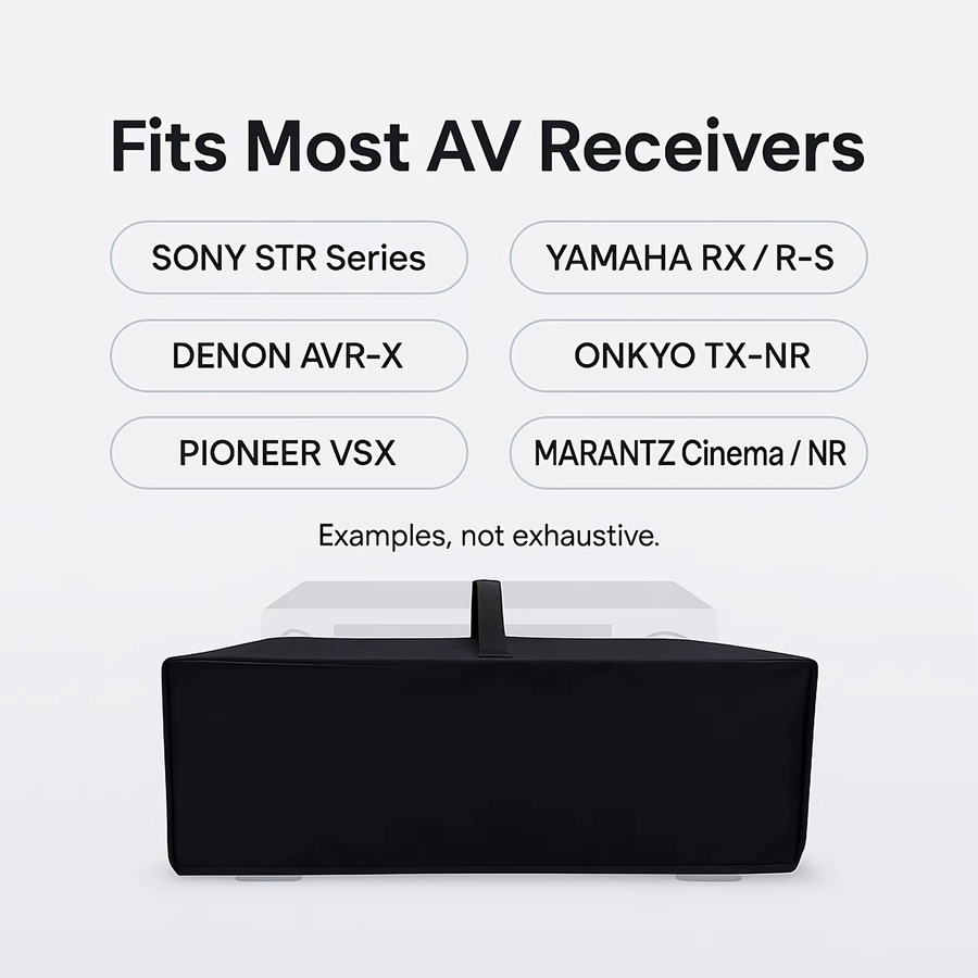 Antistatischer Staubschutz für AV-Receiver und Verstärker in Schwarz - Bild 2