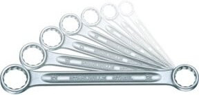 Stahlwille Doppelringschlüssel Satz Nr. 21/7 aus Edelstahl, 7-teilig, silber - Bild 1