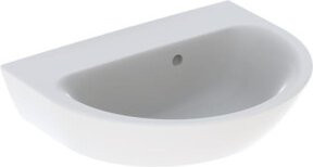 Geberit Handwaschbecken Renova aus Keramik, Farbe: Weiß, mit asymmetrischem Überlauf, B/T: 50 x 40 cm - Bild 1