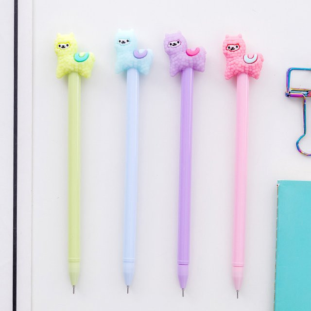 8 Stück Kawaii Alpaka Cartoon Gel-Tintenstifte in Multicolour für Schule und Büro - Bild 1