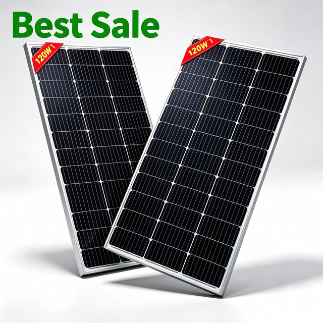 JINGYANGPV 120W Solarpanel aus gehärtetem Glas mit 23% Wirkungsgrad für 12V Batterieladung, wasserdichtes Solarmodul für Outdoor, Marine und Wohnmobil - Bild 1