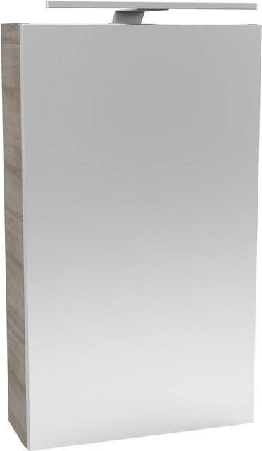 Fackelmann Spiegelschrank SBC Graueiche mit Softclose Türen und integrierter LED-Beleuchtung, B/T/H: 40 x 15,3 x 68 cm - Bild 1