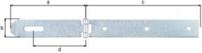 GAH Alberts Überfalle aus Stahl, verzinkt gelb, L: 210 mm, B: 35 mm - Bild 1