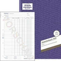 Avery Zweckform Inventurbuch 1101, 50 Originale in A4, weiß und blau - Bild 2