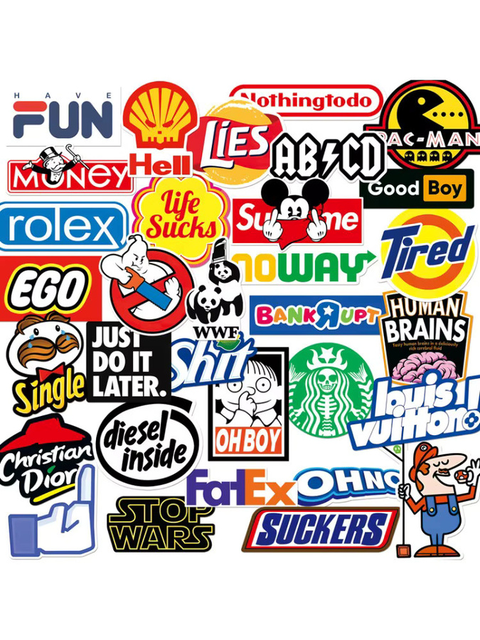 Bandai Logo-Aufkleber, Bunt / Mehrfarbig, 32-teiliges Set - Bild 5