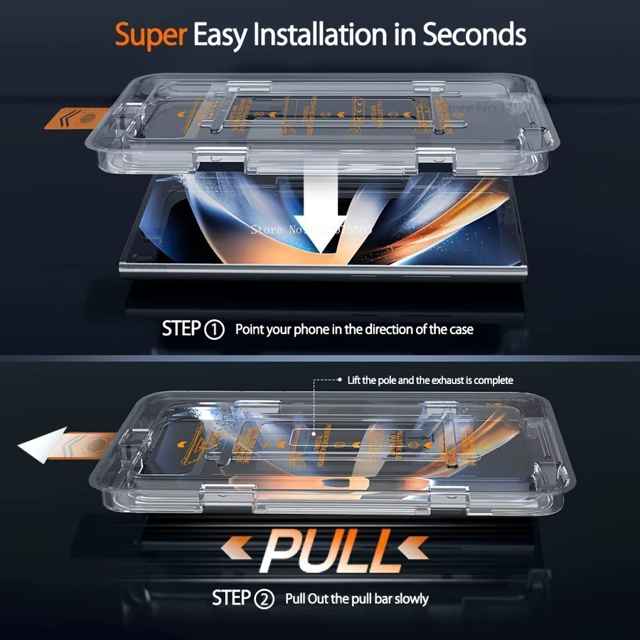 HKVZ 2er Pack Panzerglas Schutzfolie für iPhone 11 bis iPhone 17 Pro Max mit One Click Installation, Transparent - Bild 2