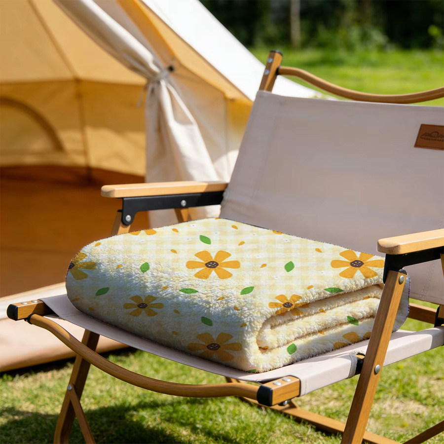 Personalisierte Outdoor-Decke von SRH mit floralem Design in Multicolour, thermisch isoliert und wasserabweisend, B/T: 150 x 100 cm - Bild 2