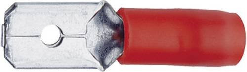 Klauke 820 Flachstecker Rot, Steckbreite: 6,3 mm, Steckdicke: 0,8 mm, 180° Teilisoliert - Bild 1