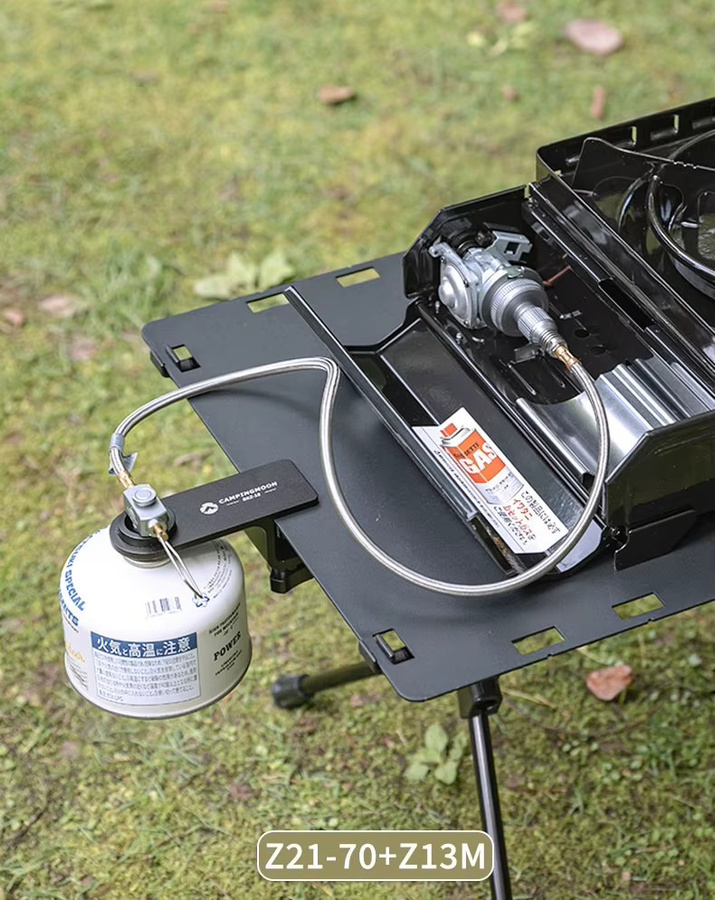 CAMPINGMOON Kartenofen-Adapter Verlängerungsrohr für Outdoor-Kocher und Flachgastank in Silber - Bild 2