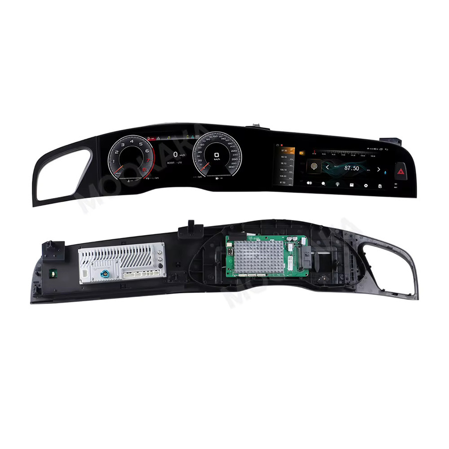 MOOKAKA Dual-Screen Android 15 Autoradio mit GPS-Navigation und CarPlay für Audi A4 A5 2009 - 2016, 10,25 Zoll + 12,3 Zoll, Schwarz - Bild 6