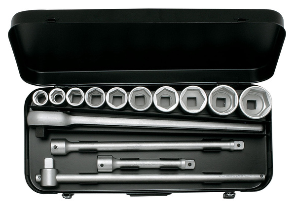 Elora Steckschlüssel-Satz 3/4 Zoll Sechskant 14-teilig 22-50 mm Silber ELORA-771-S10 MU