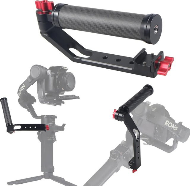 DJI Carbon Fiber Sling Handgriff Faltbare Hand Grip Verlängerung Halterung für Ronin RS2 RS3 RS3 Pro RS3 Mini RS4 RS4 Pro RS4 Mini Gimbal in Schwarz - Bild 1