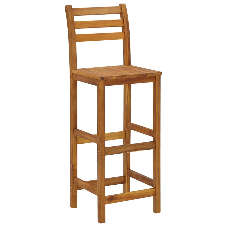 vidaXL Barhocker 6er Set aus Akazien-Massivholz in Braun, rustikal geölt, B/T/H: 42 x 36 x 110 cm - Bild 4